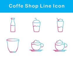 koffie winkel vector icoon reeks