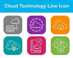 wolk technologie vector icoon reeks
