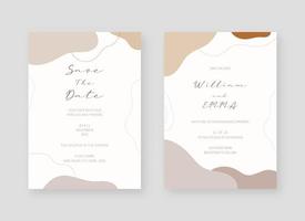 uitnodiging kaartsjabloon. set bruiloft uitnodiging kaartsjabloon ontwerp. vector decoratieve ontwerpachtergrond.