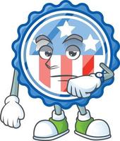 cirkel badges Verenigde Staten van Amerika met ster icoon ontwerp vector