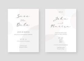 uitnodiging kaartsjabloon. set bruiloft uitnodiging kaartsjabloon ontwerp. vector decoratieve ontwerpachtergrond.