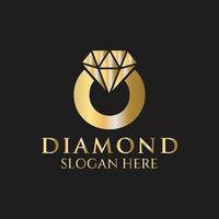 brief O diamant logo ontwerp. sieraden logo met diamant icoon vector sjabloon