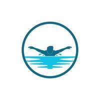 zwemmen icoon logo vector illustratie ontwerp