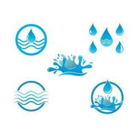 water logo icoon vector illustratie