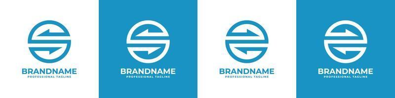 brief s of z handel logo, geschikt voor ieder bedrijf verwant naar handel met s of z voorletter. vector