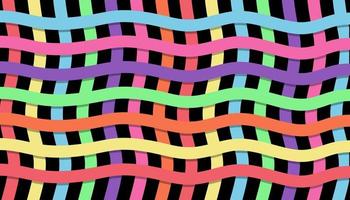 kleurrijk gestreept Golf patroon Aan zwart achtergrond. flanel overhemd patronen. vector illustratie voor achtergronden.