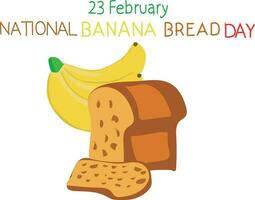 nationaal banaan brood dag vector illustratie.