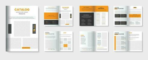 Product catalogus ontwerp met meubilair catalogus sjabloon voor bedrijf portefeuille pro downloaden vector