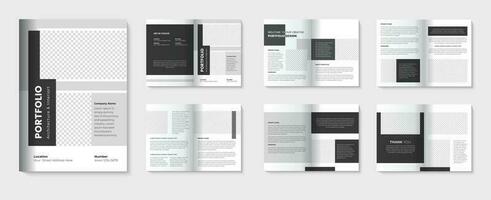 multipurpose fotografie portefeuille brochure sjabloon met architectuur interieur portefeuille Hoes ontwerp pro downloaden vector