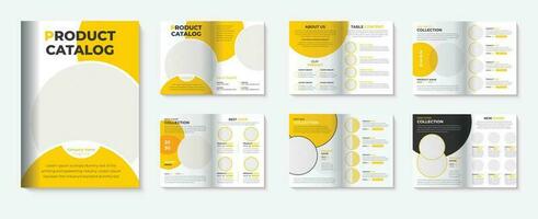 Product catalogus sjabloon met meubilair bedrijf brochure boekje ontwerp voor Product catalogus pro downloaden vector