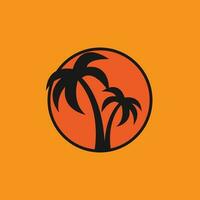 palm zomer icoon logo vector