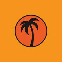 palm zomer icoon logo vector