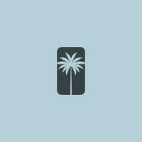 palm zomer icoon logo vector