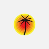 palm zomer icoon logo vector