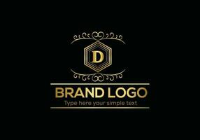 eerste brief luxe logo sjabloon in vector kunst