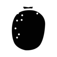 kiwi vers glyph icoon vector illustratie