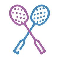 wedstrijd badminton kleur icoon vector illustratie