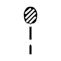racket professioneel badminton glyph icoon vector illustratie