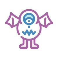 eng monster schattig kleur icoon vector illustratie