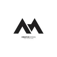 brief v m alfabet eerste monogram logo vector