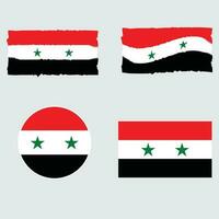 vlag van de wereld Syrië ontwerp sjabloon vector