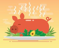 Pig Roast Illustratie vector