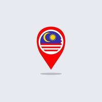 vrij Maleisië plaats Mark rood geïsoleerd vlak minimaal vector voor Maleisië nationaal dag, 31 augustus onafhankelijkheid dag. 31 ego's, 16 september, kemerdekaan, hari kebangsaan Maleisië. vrij vector.