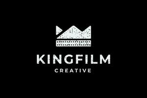 zwart wit koning film maker logo vector