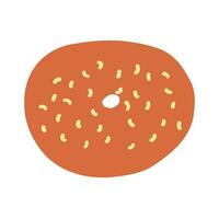 donut in tekenfilm stijl. vector illustratie geïsoleerd Aan wit achtergrond.