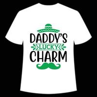 papa's Lucky charme st Patrick dag overhemd afdrukken sjabloon, Lucky charmes, Iers, iedereen heeft een weinig geluk typografie ontwerp vector