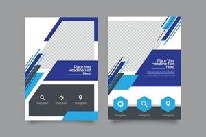 moderne blauwe abstracte flyer zakelijke sjabloon vector