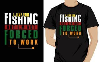 liefde voor visvangst t-shirt templete vector
