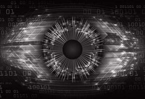 modern cyberveiligheid technologie icoon pak met ogen vector