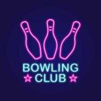 bowlingclub neon vector