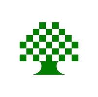 groen pixel boom vector icoon. groen pleinen boom.