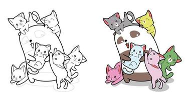 drie katten cartoon kleurplaat voor kinderen vector