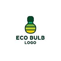eco lamp logo, geschikt voor groen technologie of leerzaam logo vector