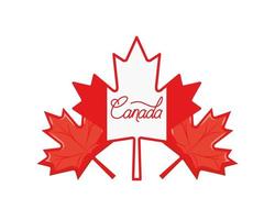 esdoornbladeren en canada symboolontwerp vector