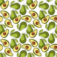 vector achtergrond van avocado fruit schets en gekleurde vlekken. avocado of alligator Peer Mexicaans fruit achtergrond. guacamole voedsel ingrediënt.