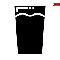 glas drinken glyph icoon vector