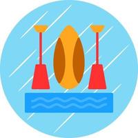 paddle boarding vector icoon ontwerp