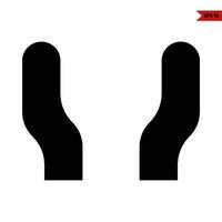 hand glyph icoon vector