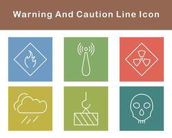 waarschuwing en voorzichtigheid vector icoon reeks