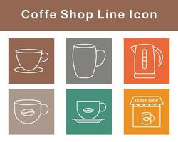 koffie winkel vector icoon reeks