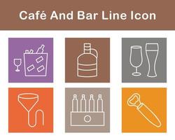 cafe en bar vector icoon reeks