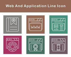 web en toepassing vector icoon reeks