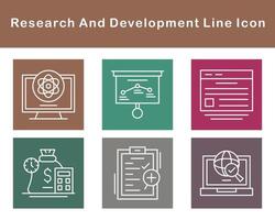 Onderzoek en ontwikkeling vector icoon reeks