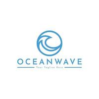 oceaan water Golf logo ontwerp vector