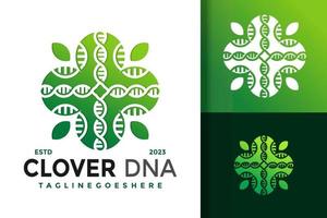 natuur bloem dna blad logo vector