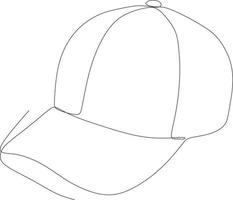 vrouwen zon hoed in doorlopend lijn kunst tekening stijl. vrouwen zomer hoed minimalistisch zwart lineair ontwerp geïsoleerd Aan wit achtergrond. vector illustratie